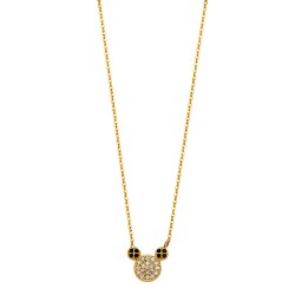 Solid 14K Yellow color Gold CZ Necklace 18 inches - Picture 3 of 3